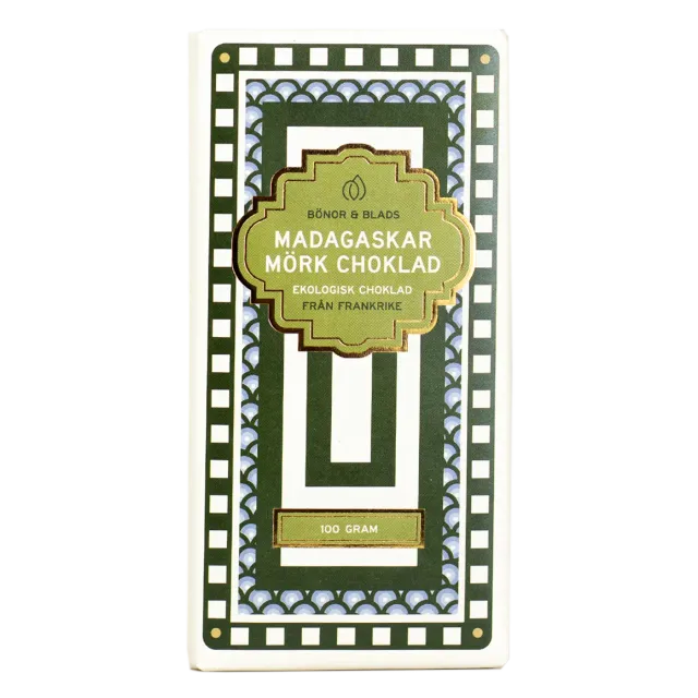 Bönor & Blad Madagaskar mörk chokladkaka 74% ekologisk