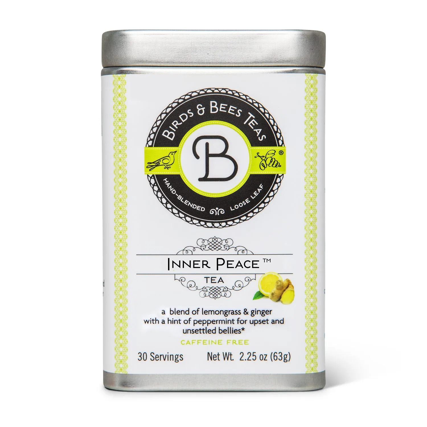 Birds & Bees Inner Peace örtte burk 2,25oz ingefära