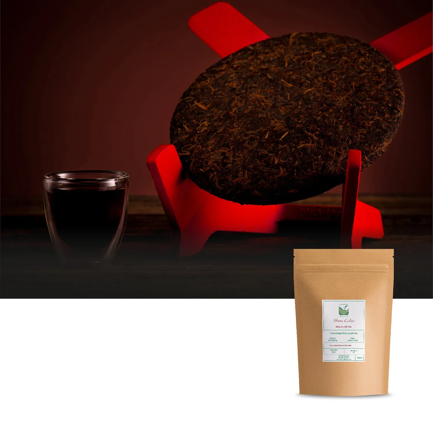 Valley of Tea Shou Cake pu-erh te 357g kaka