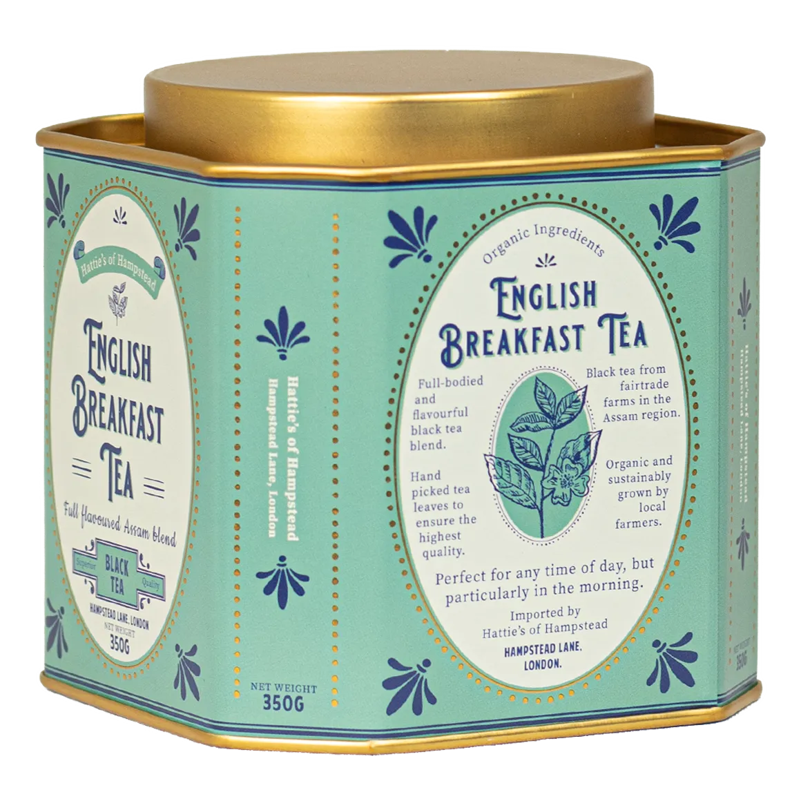 Bönor & Blad English Breakfast Tea teburk 350g plåt
