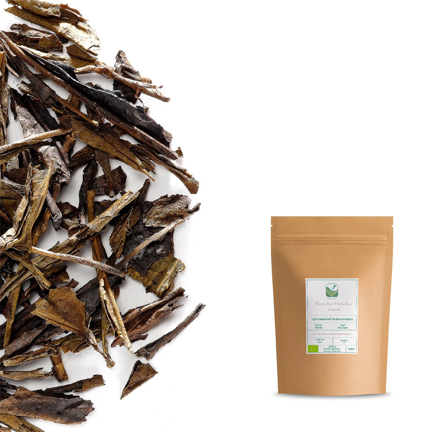 Valley of Tea Hojicha Bancha grönt te 100g rostat