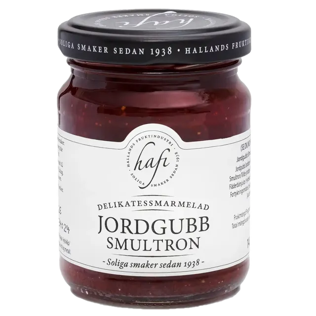 Bönor & Blad Hafi Jordgubb Smultron marmelad ekologisk