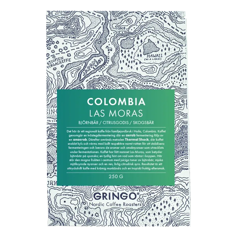 Gringo Colombia Las Moras kaffe 250 g björnbär