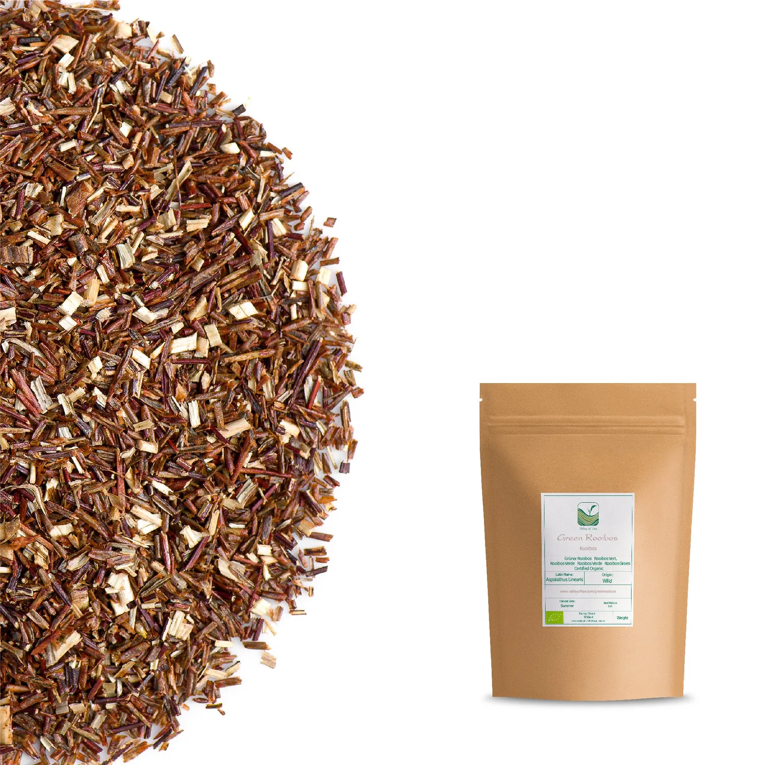 Valley of Tea Grönt Rooibos te 100g koffeinfritt
