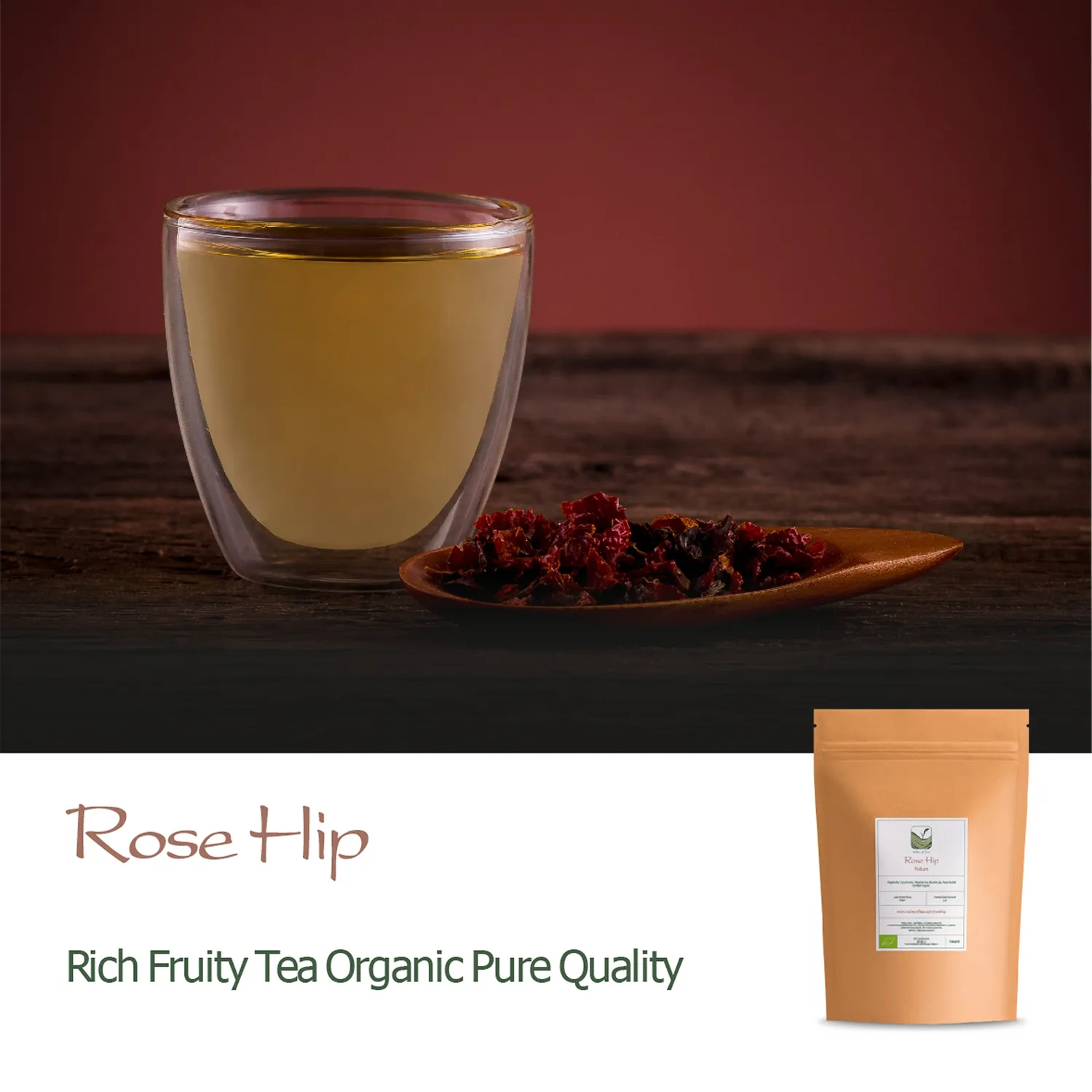 Valley of Tea Nypon örtte lösvikt 100g syrlig