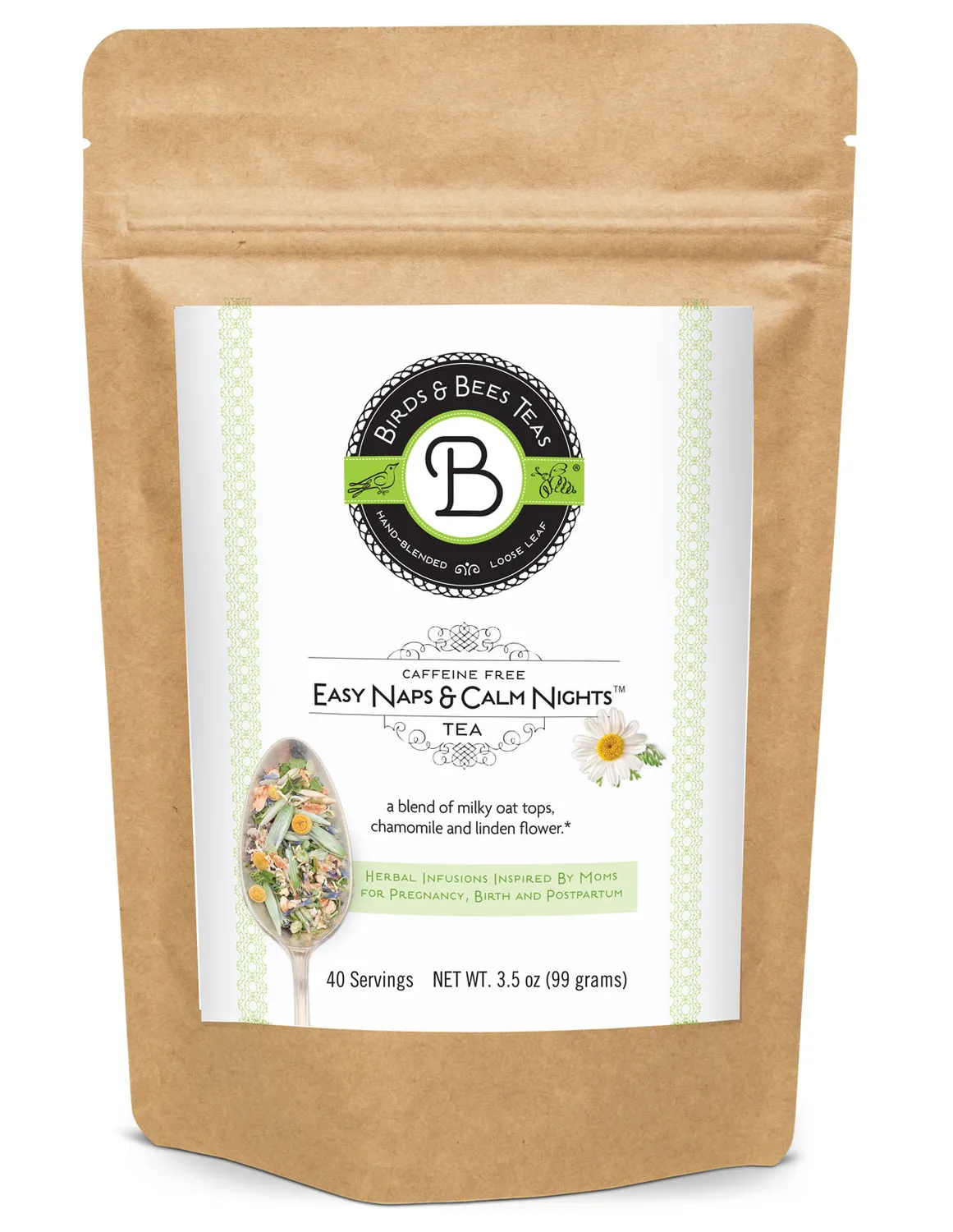 Birds & Bees Easy Naps & Calm Nights örtte burk 2oz kamomill