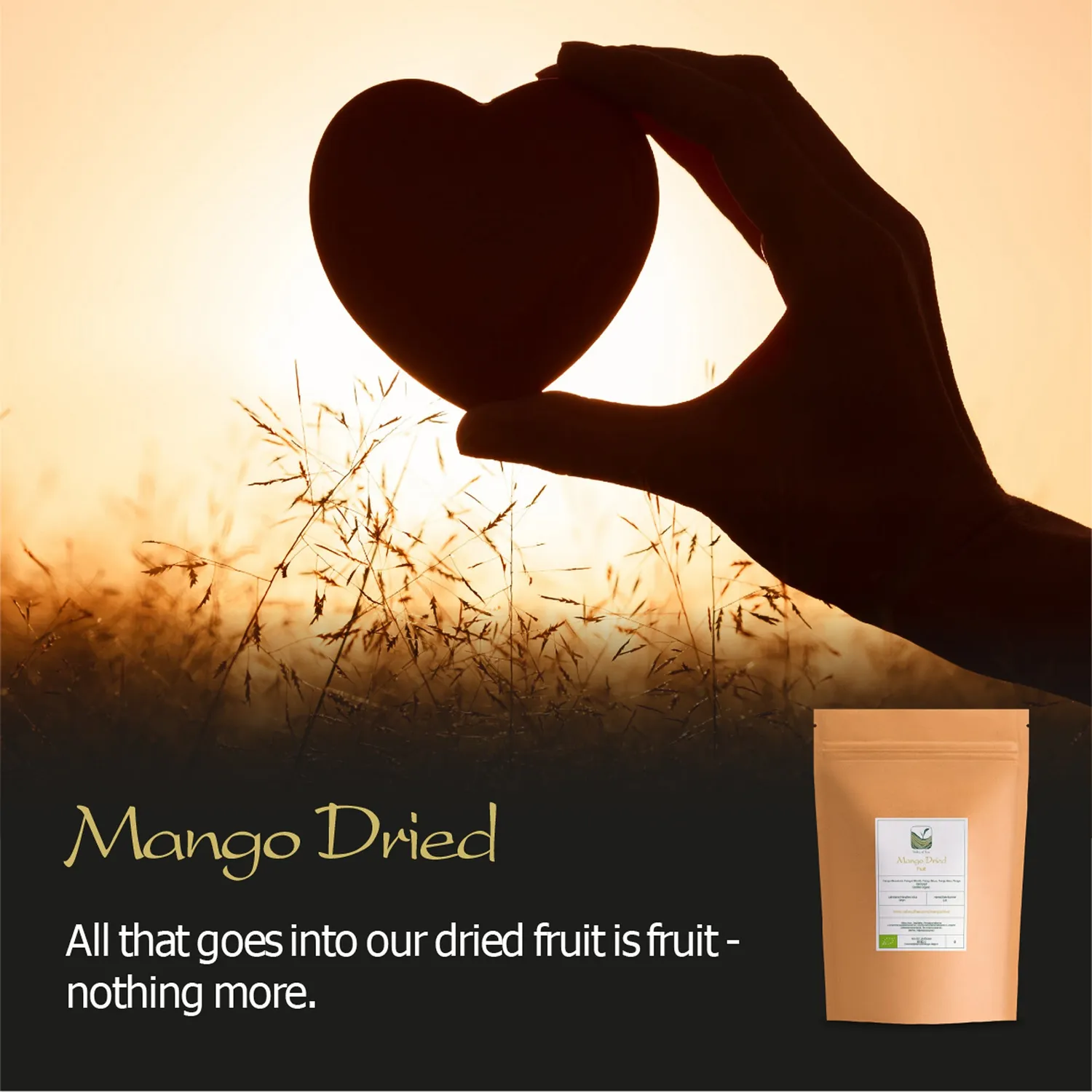 Valley of Tea Mango Torkad frukt 250 g ekologisk