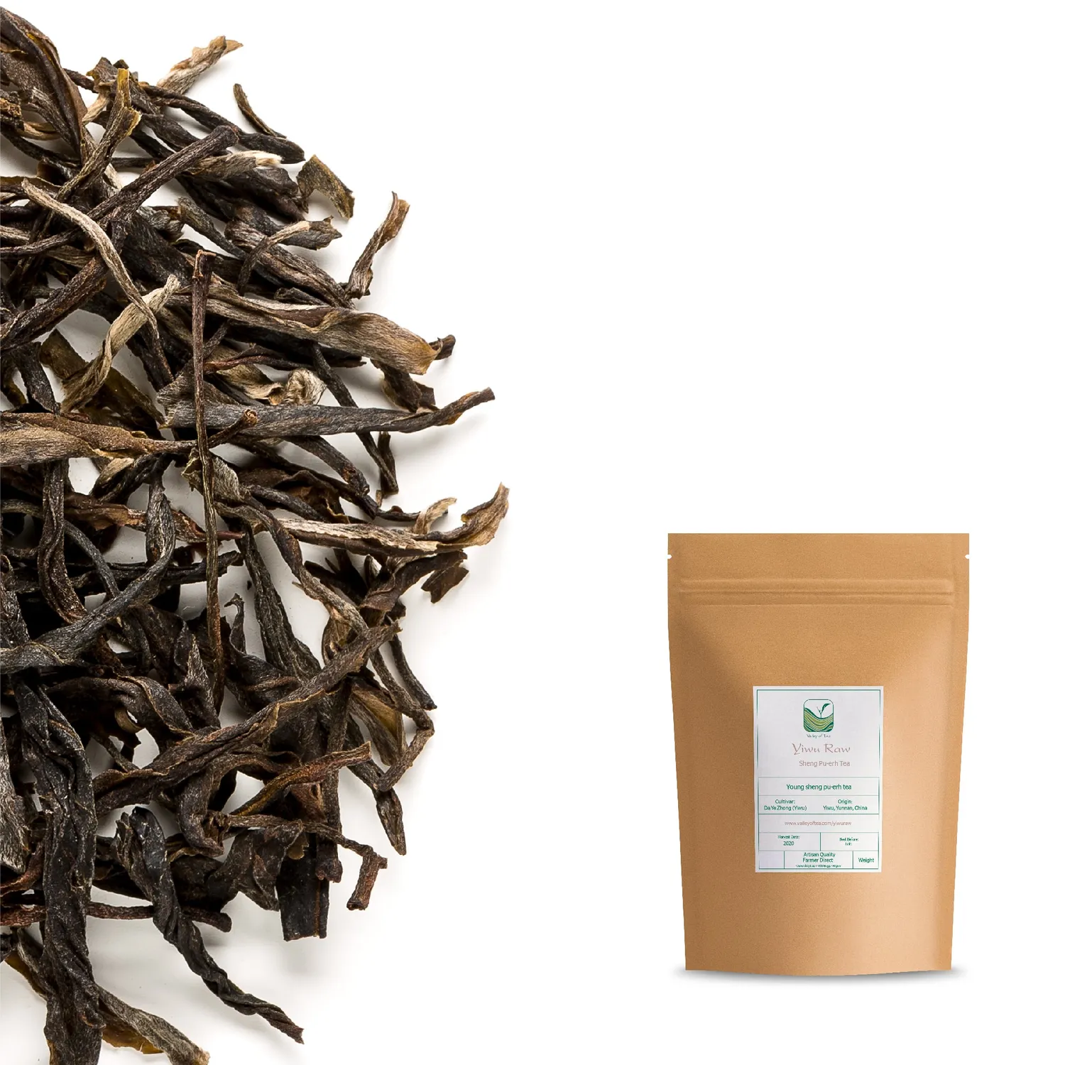 Valley of Tea Yiwu Raw pu-erh te 50 g sheng