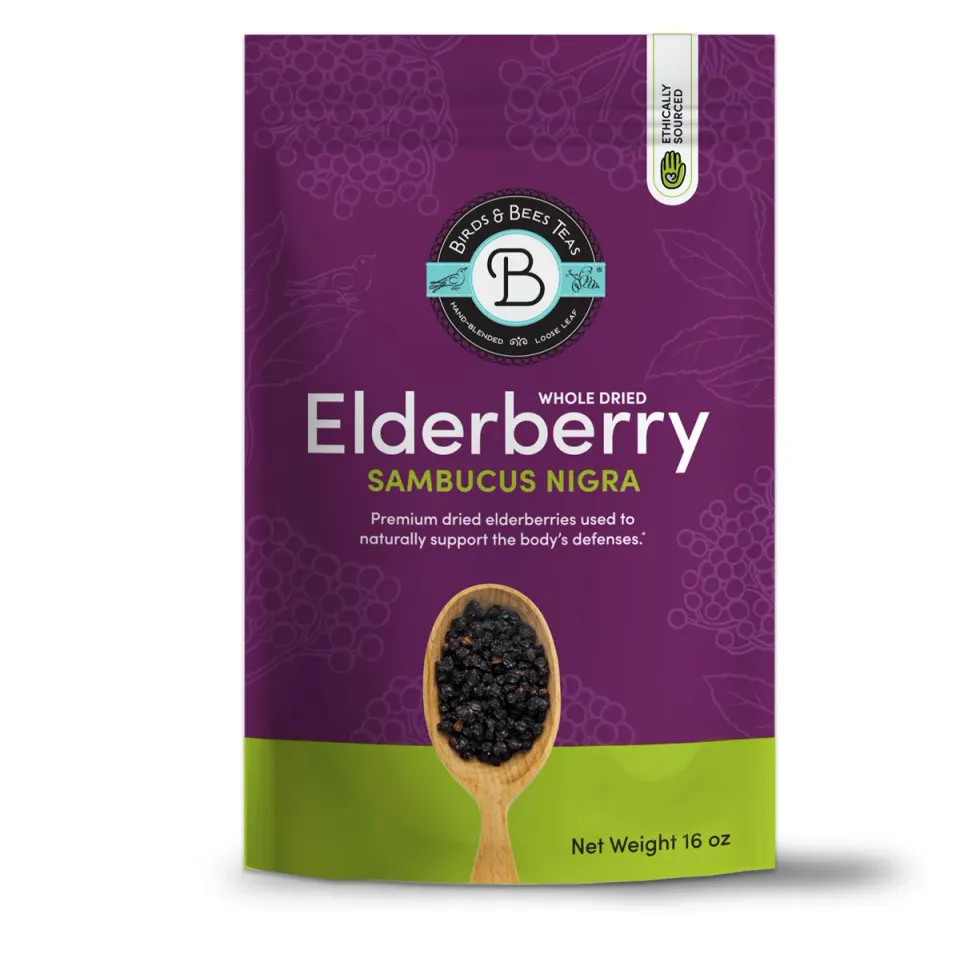 Birds & Bees Tea Fläderbär hela torkade 8 oz te