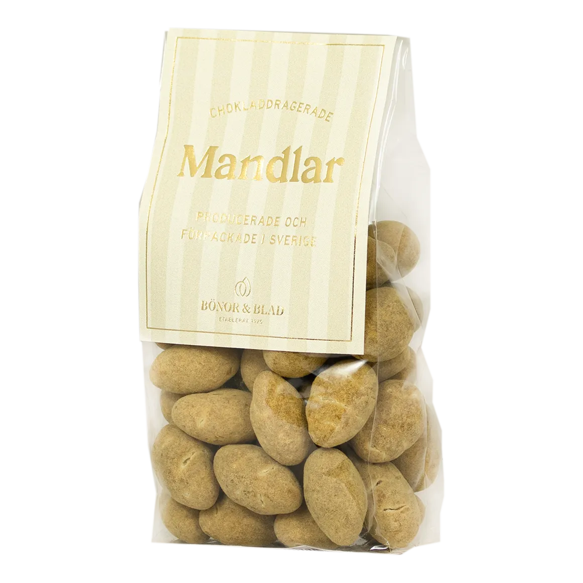 Bönor & Blad salmiakmandel i vit choklad söt-salt