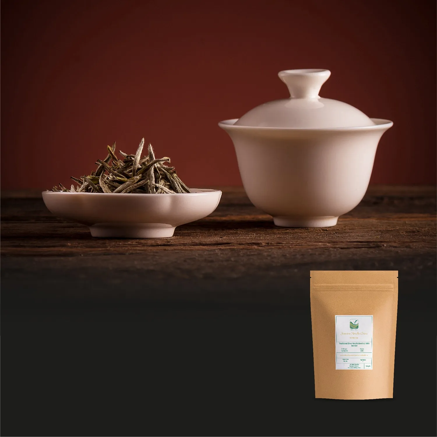 Valley of Tea Jasminnål Kina vitt te 50g jasmin
