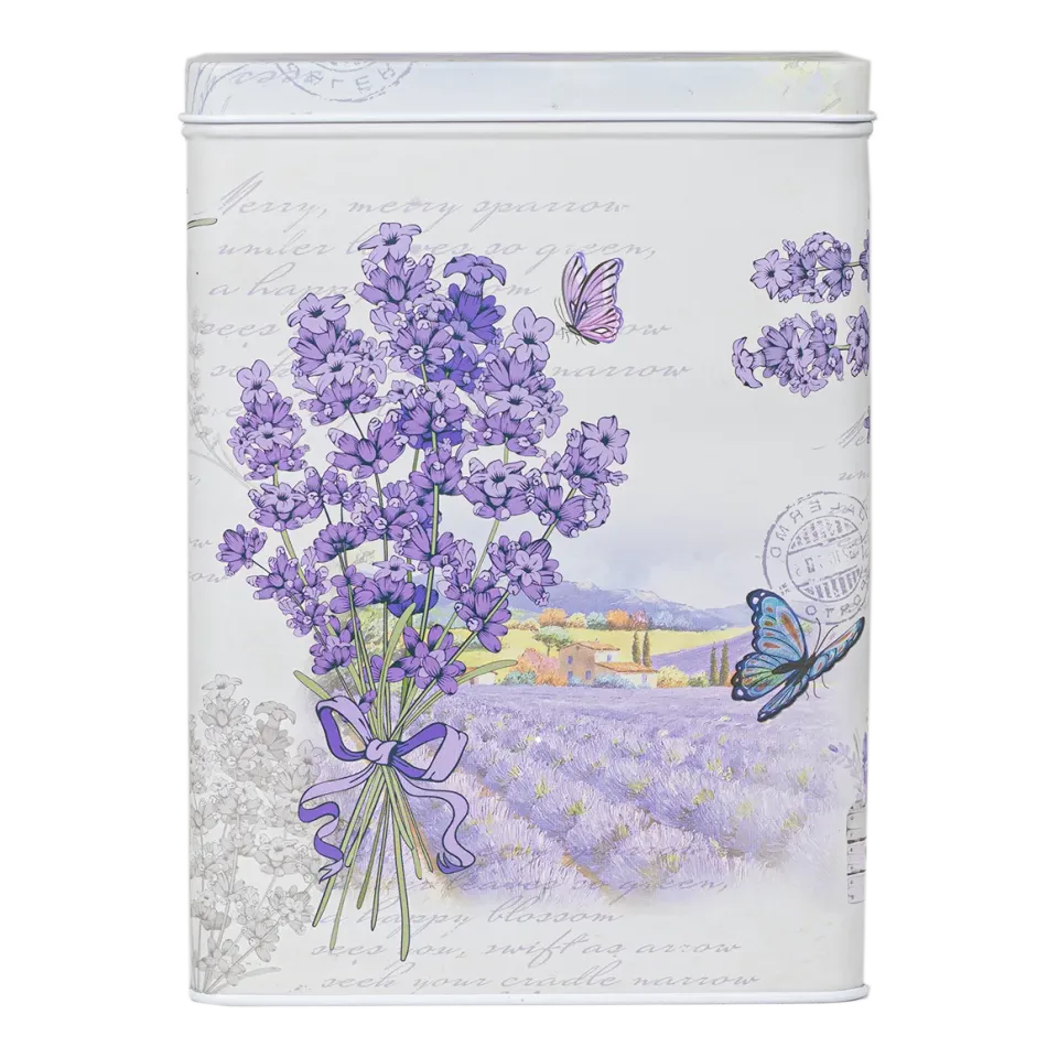 Bönor & Blad Lavendel & Fjäril burk stor plåt