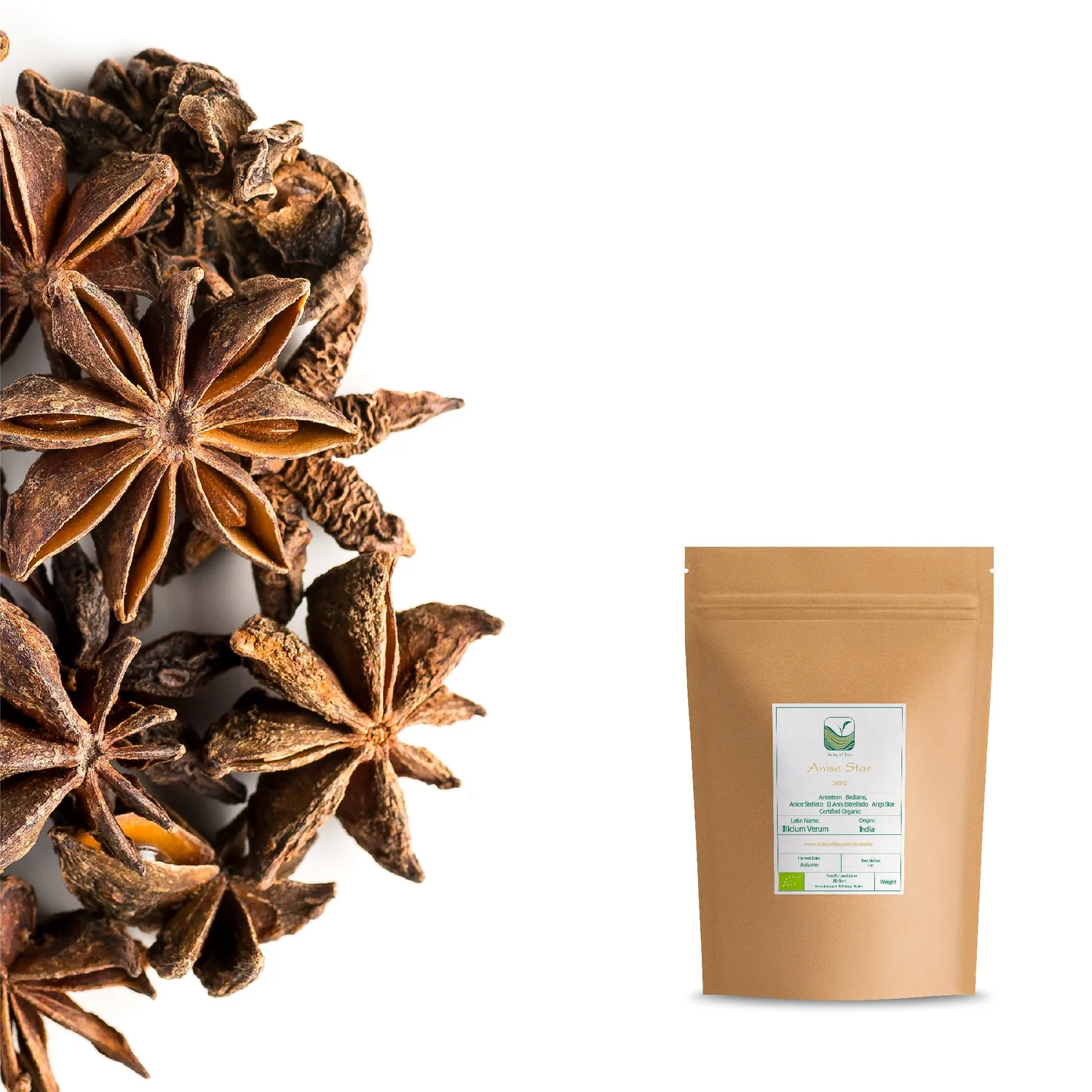 Valley of Tea Stjärnanis ekologisk krydda 100g hel