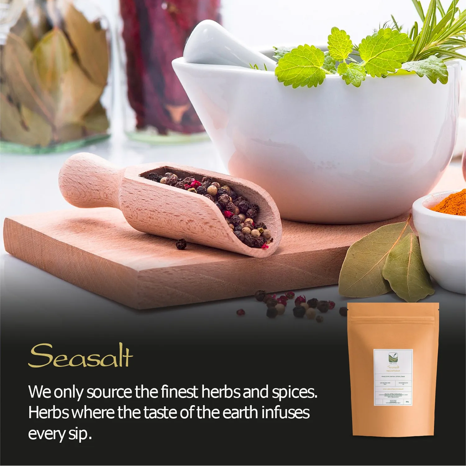 Valley of Tea Havsalt salt 800g grovt