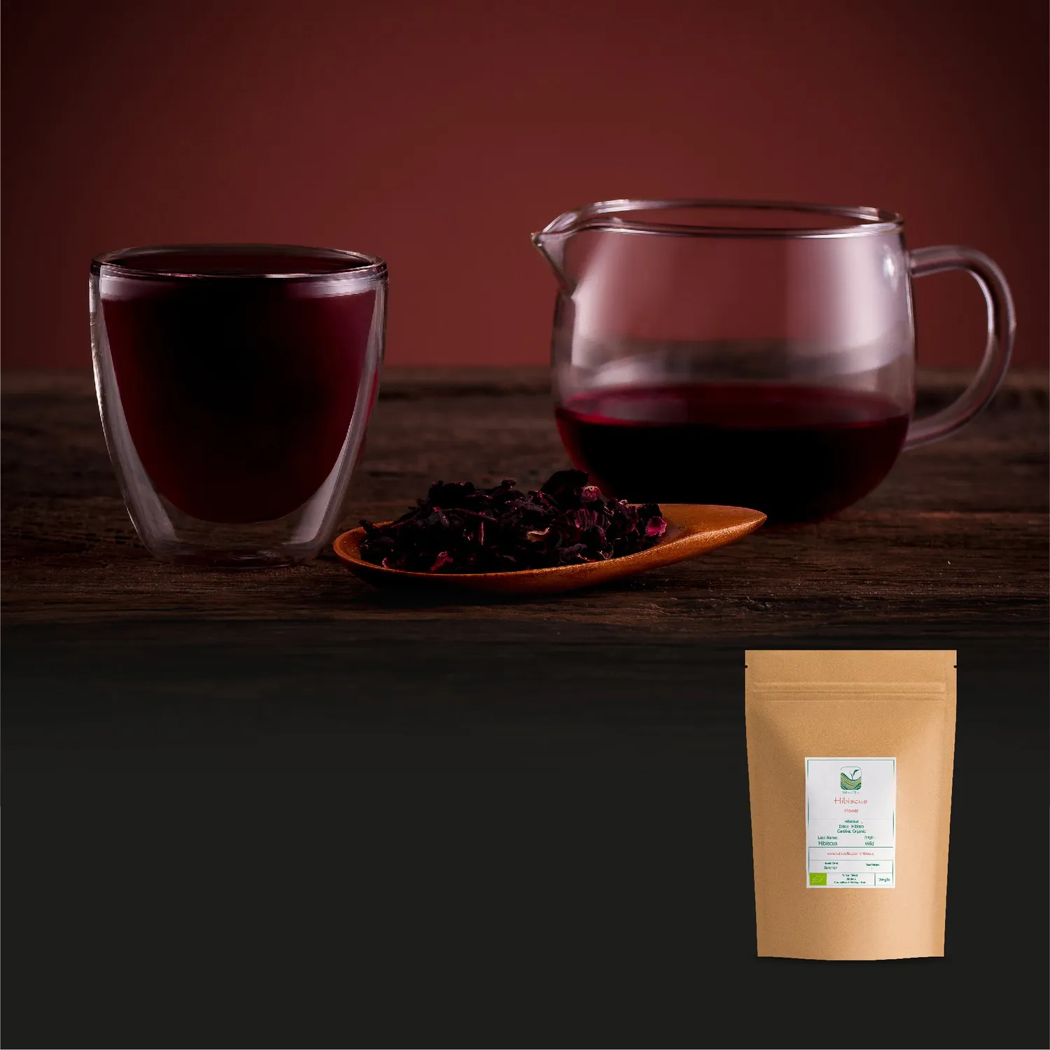 Valley of Tea Hibiskus örtte 200g koffeinfritt