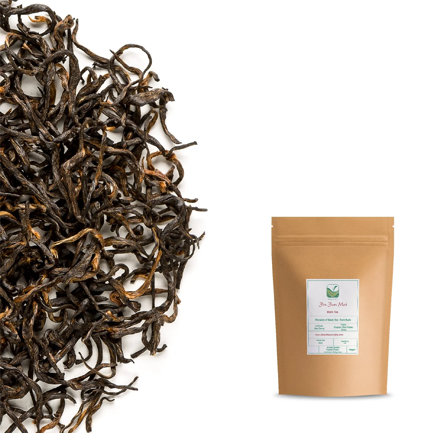 Valley of Tea Jin Jun Mei svart te 50g söt maltig