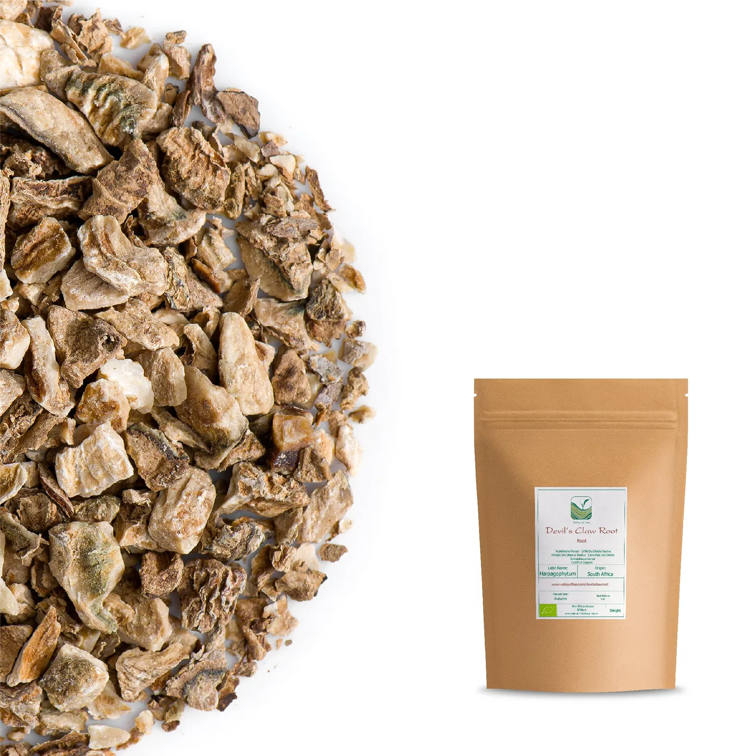 Valley of Tea Harpagoört Rot örtte 100 g koffeinfri