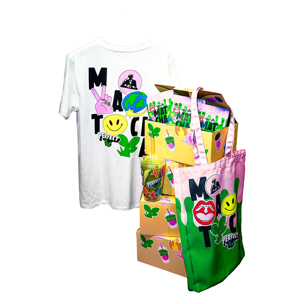 Perfect Ted Joe Juice matchakit 30 g mugg t-shirt