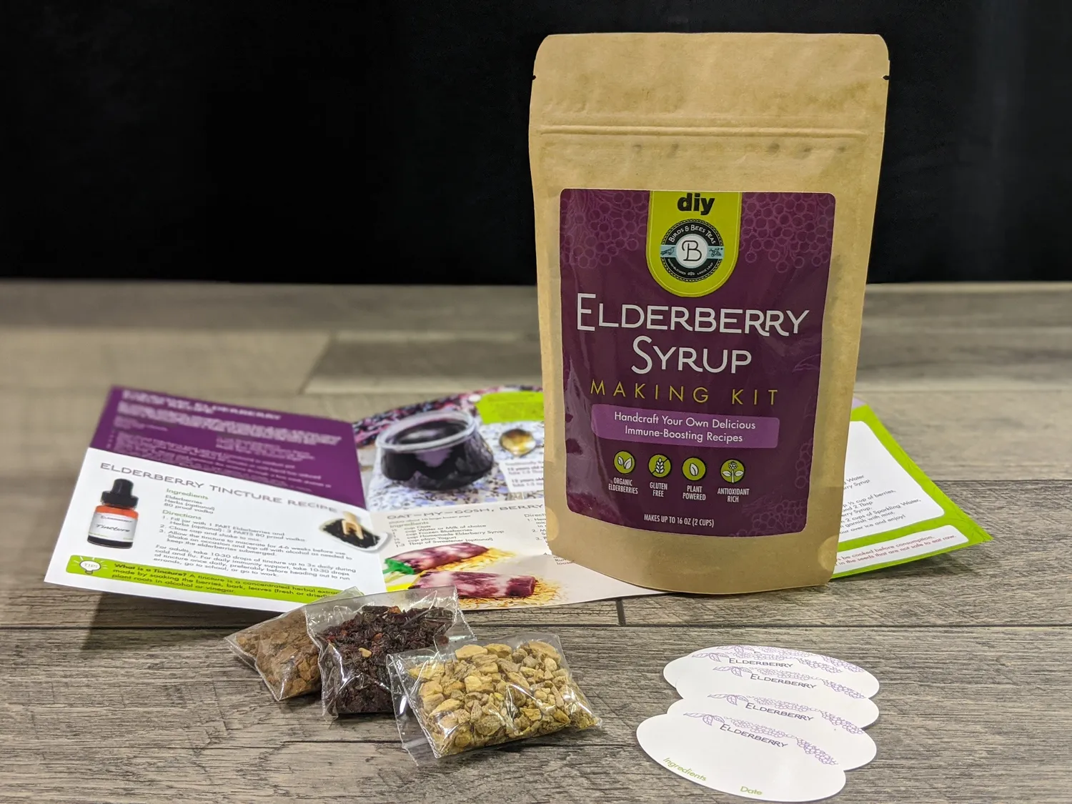 Birds & Bees Tea Elderberry sirapskit Basic fläderbär