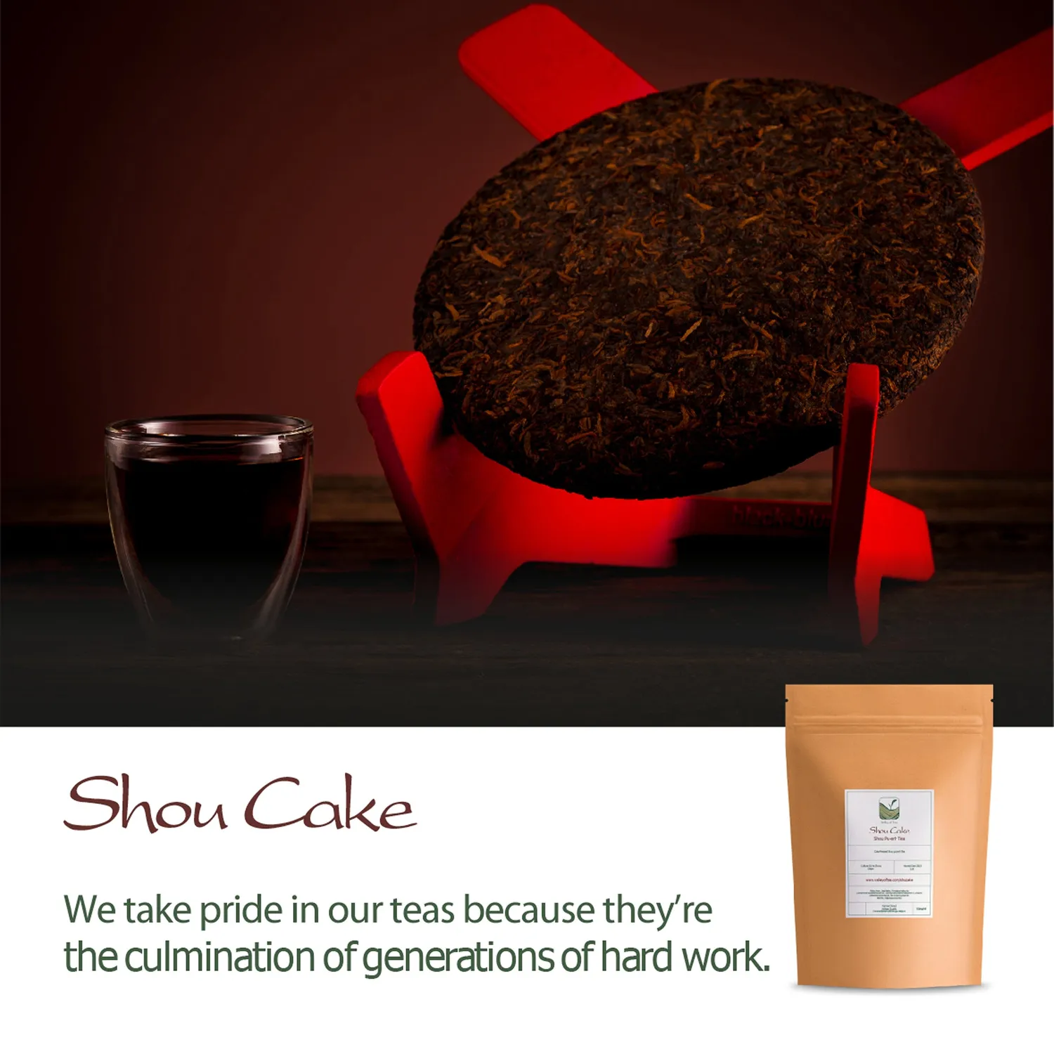 Valley of Tea Shou Cake pu-erh te 357g kaka