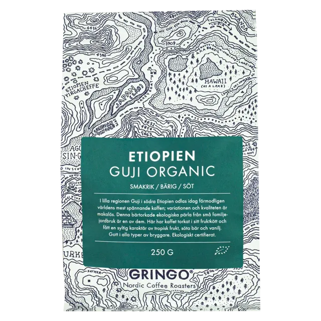 Gringo Etiopien Guji kaffe 250 gr ekologiskt