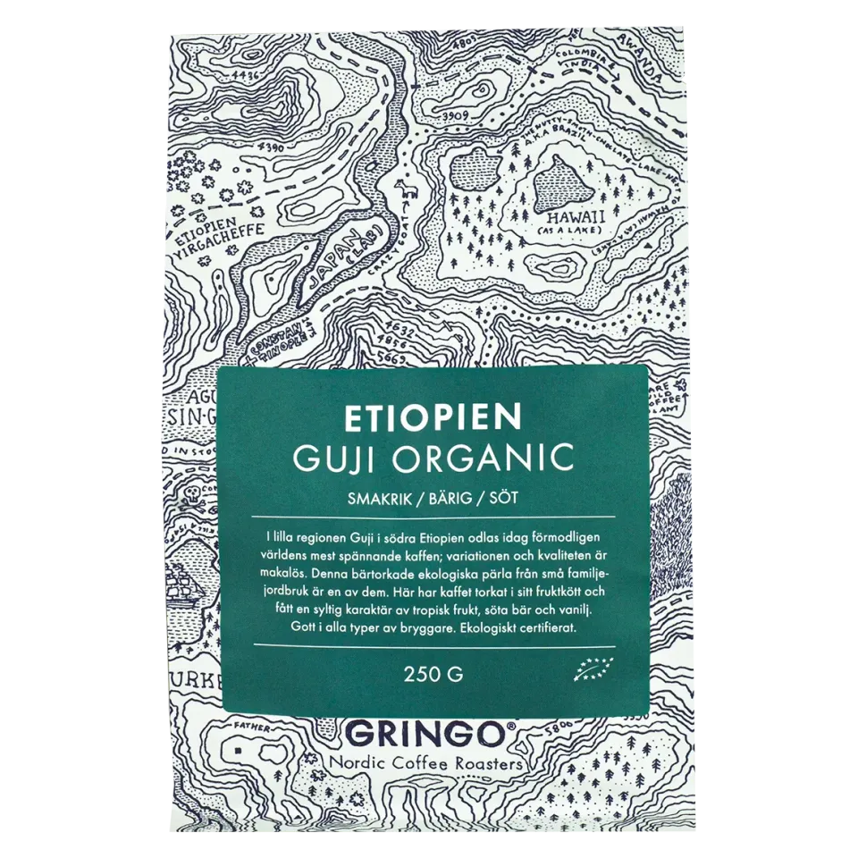 Gringo Etiopien Guji kaffe 250 gr ekologiskt