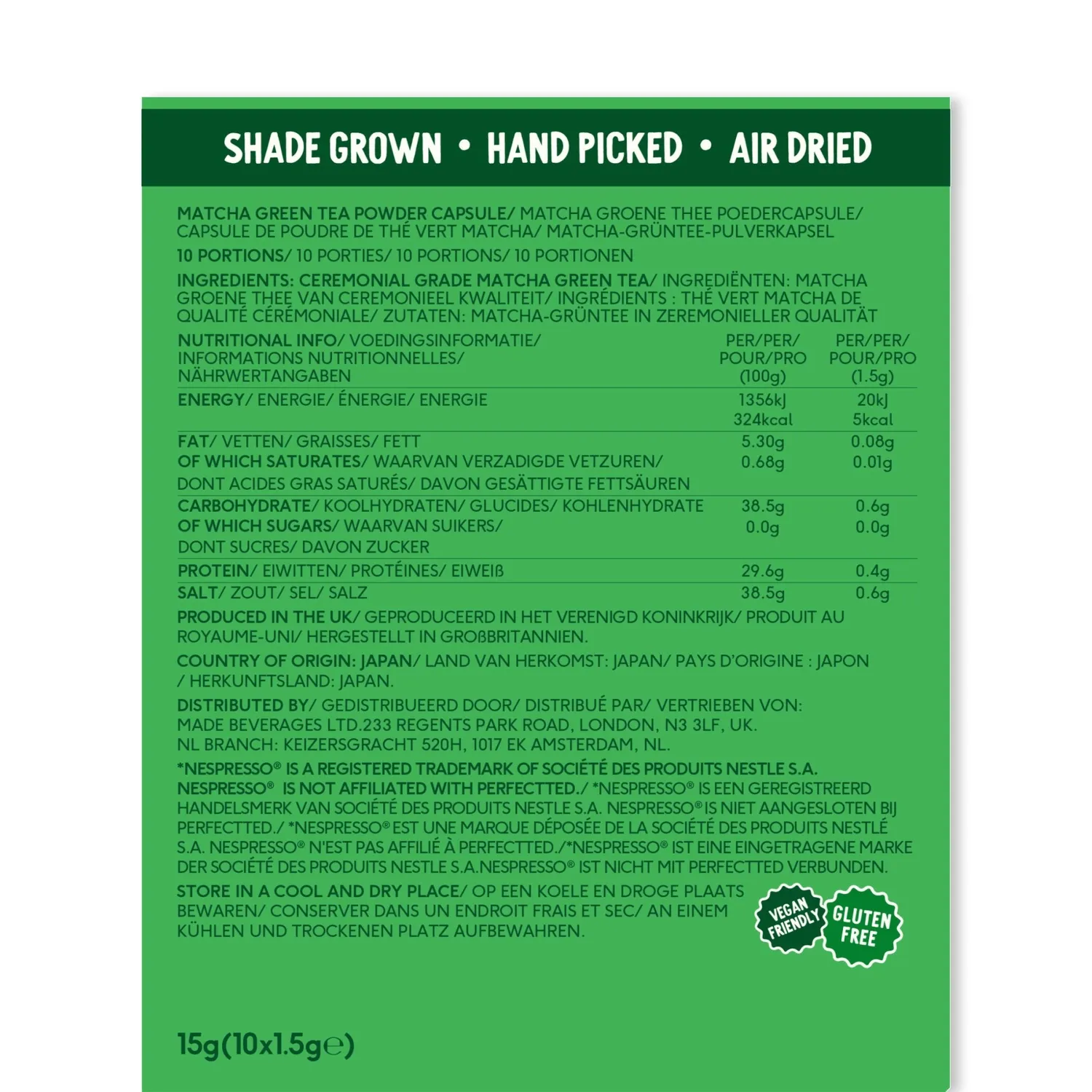 Perfect Ted Original matcha kapslar original 10-pack