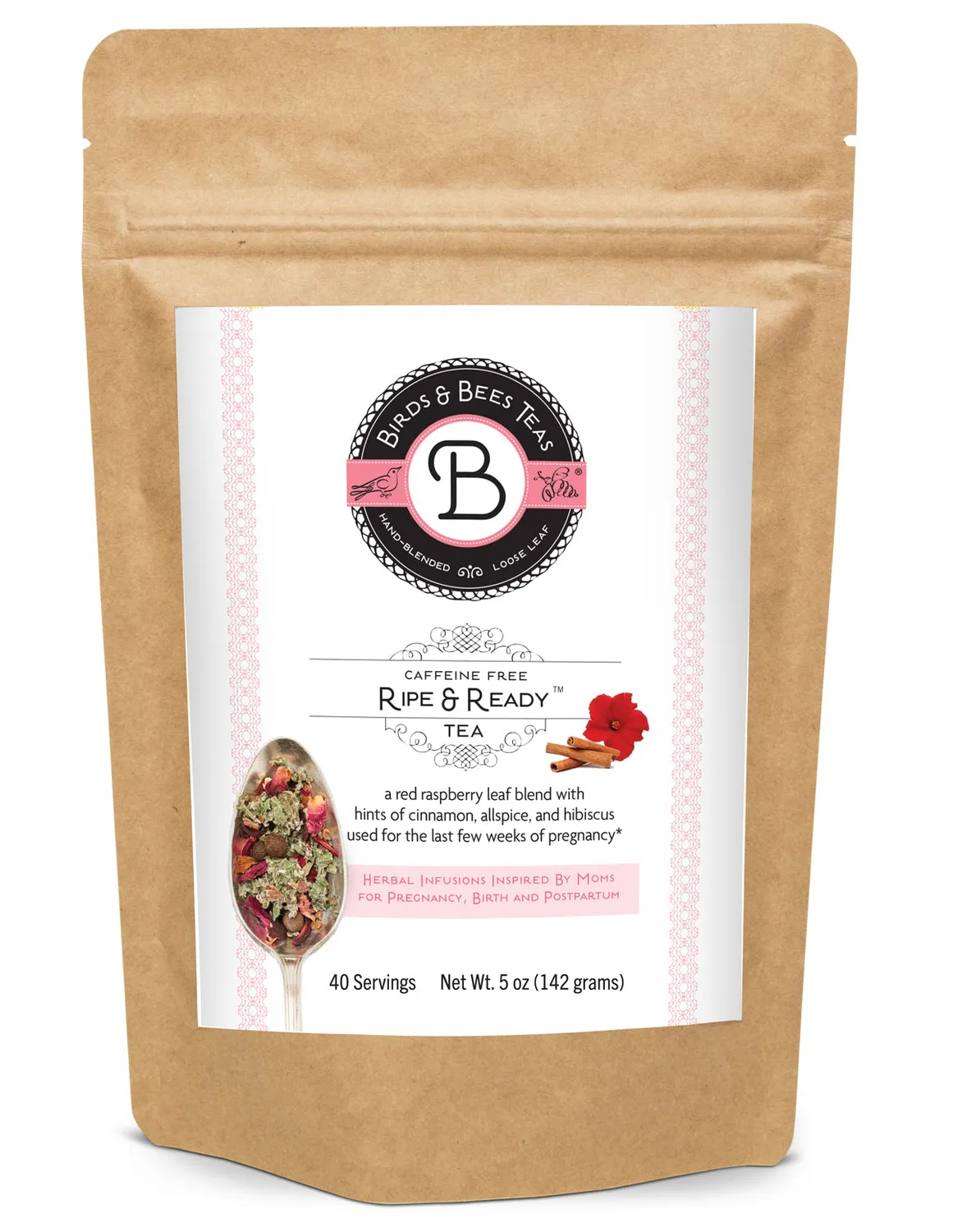 Birds & Bees Tea Ripe & Ready örtte plåtburk hallonblad