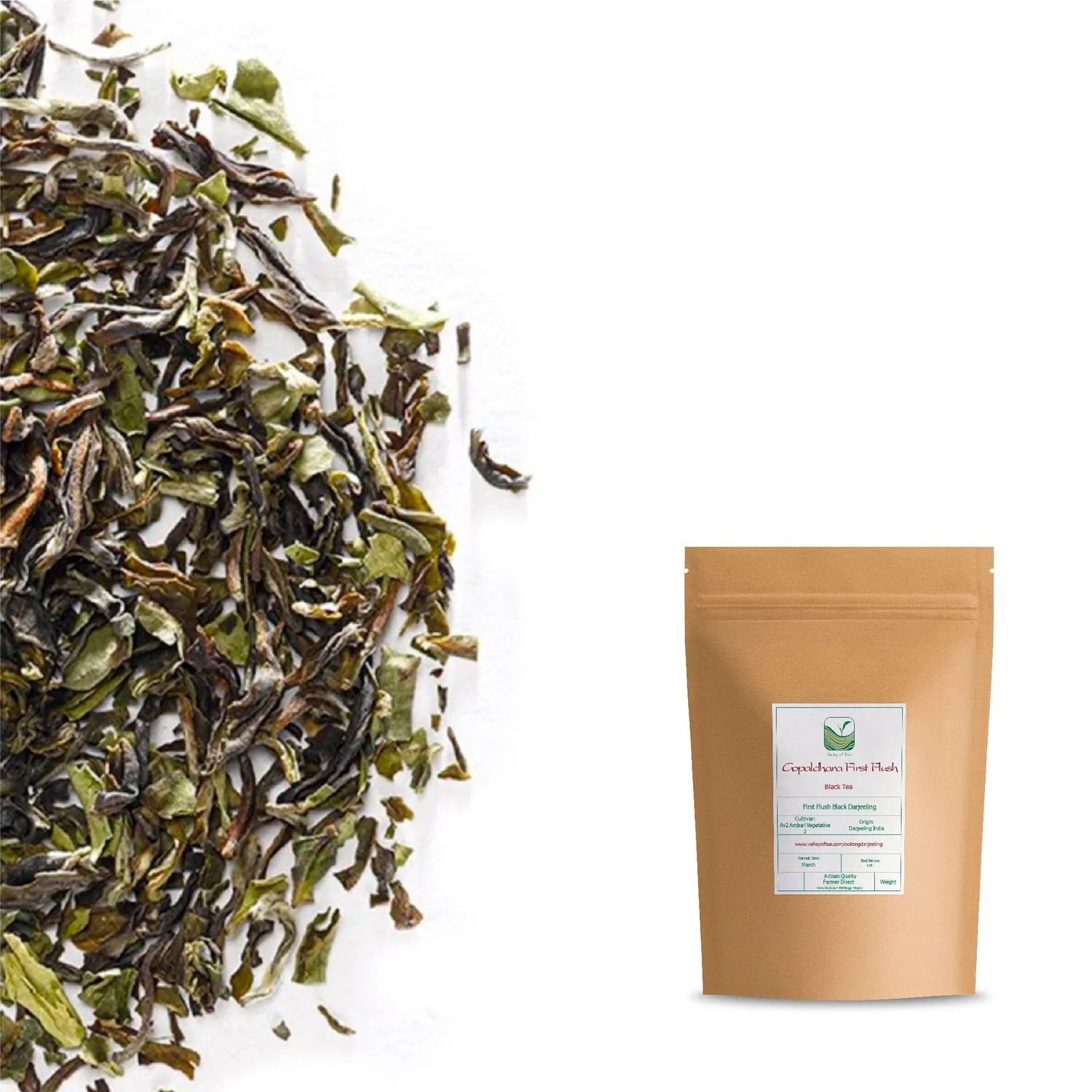 Valley of Tea Gopaldhara First Flush svart te 100g muskatell