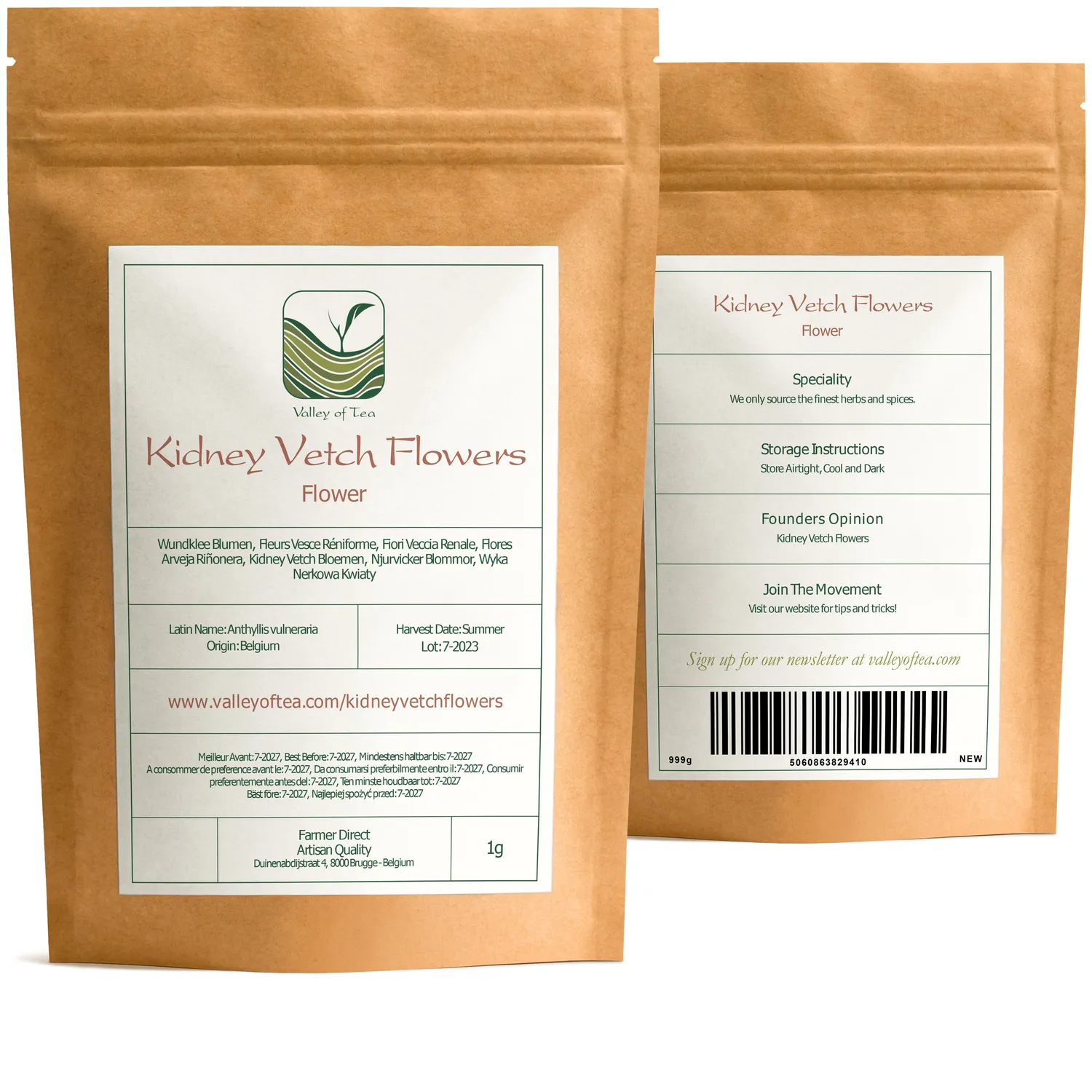 Valley of Tea Njurvicker Blommor örtte liten mild blomdoft