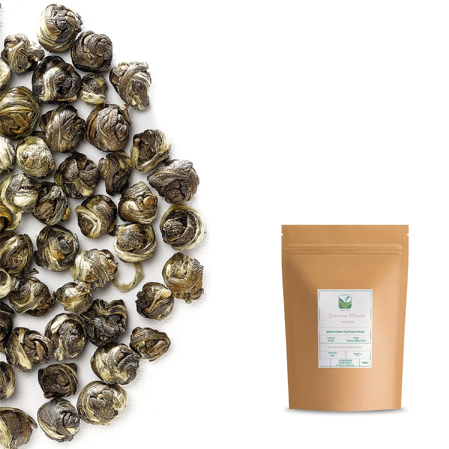 Valley of Tea Jasminpärlor grönt te 100g