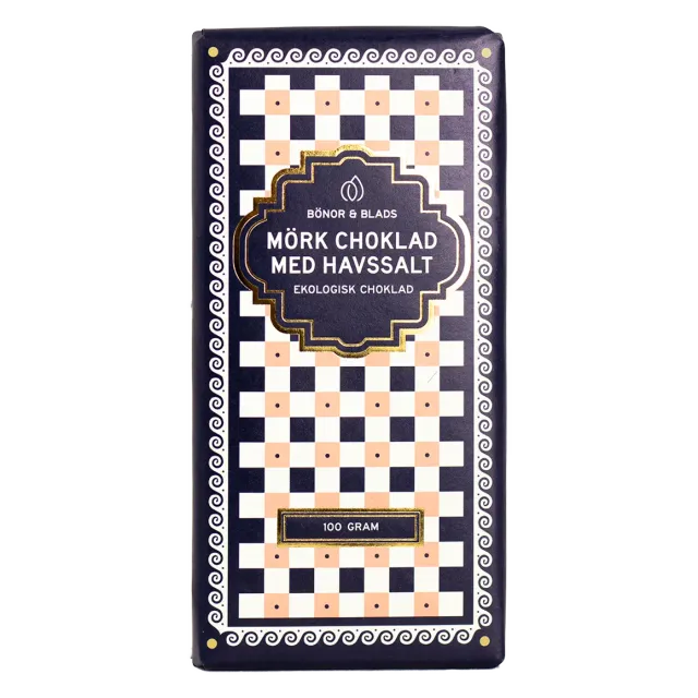 Bönor & Blad Ekologisk Mörk Choklad Havssalt 70%
