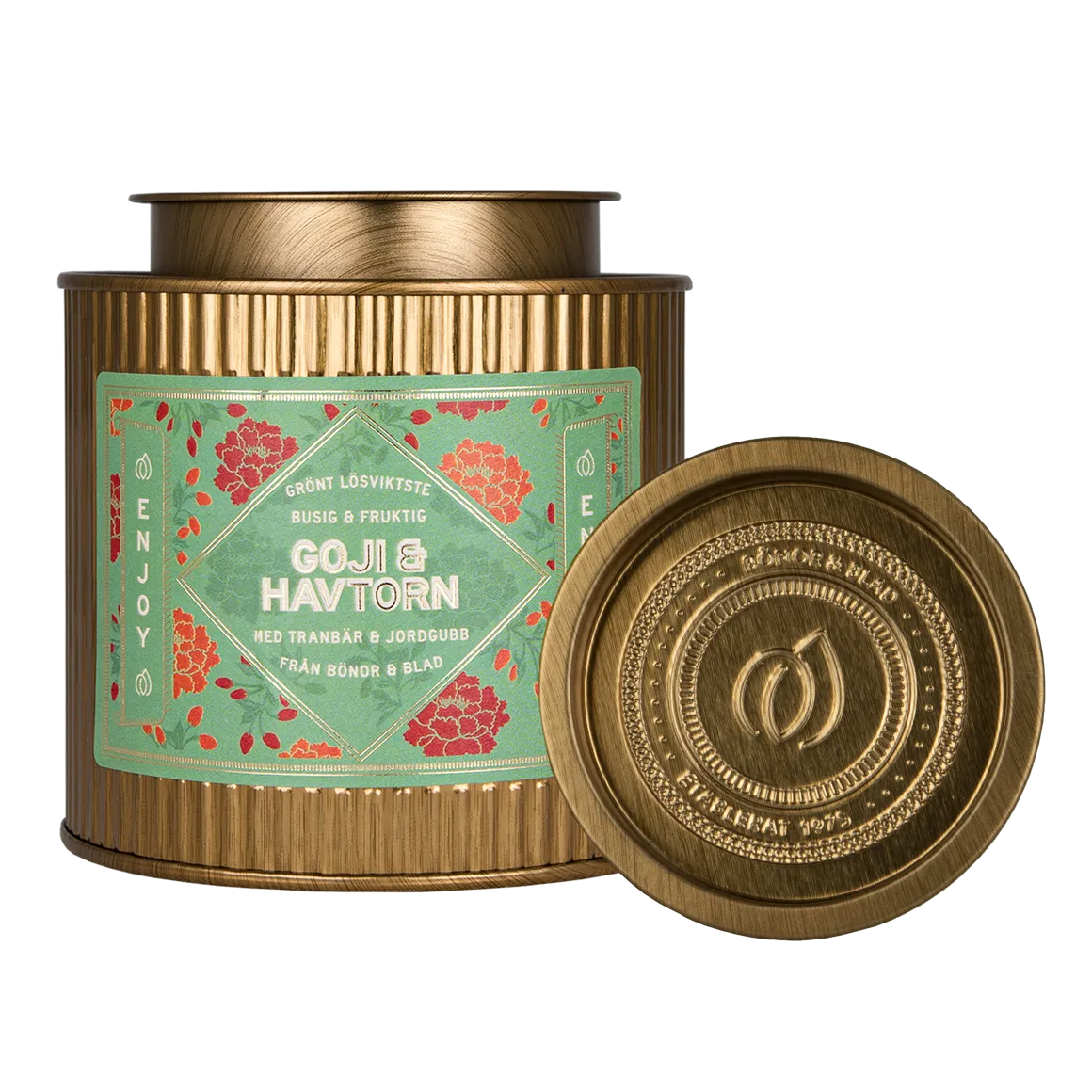 Bönor & Blad Tea Collection Goji & Havtorn grönt te 110 g