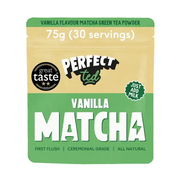Perfect Ted Vanilla Matcha pulver 75g – vaniljsmak