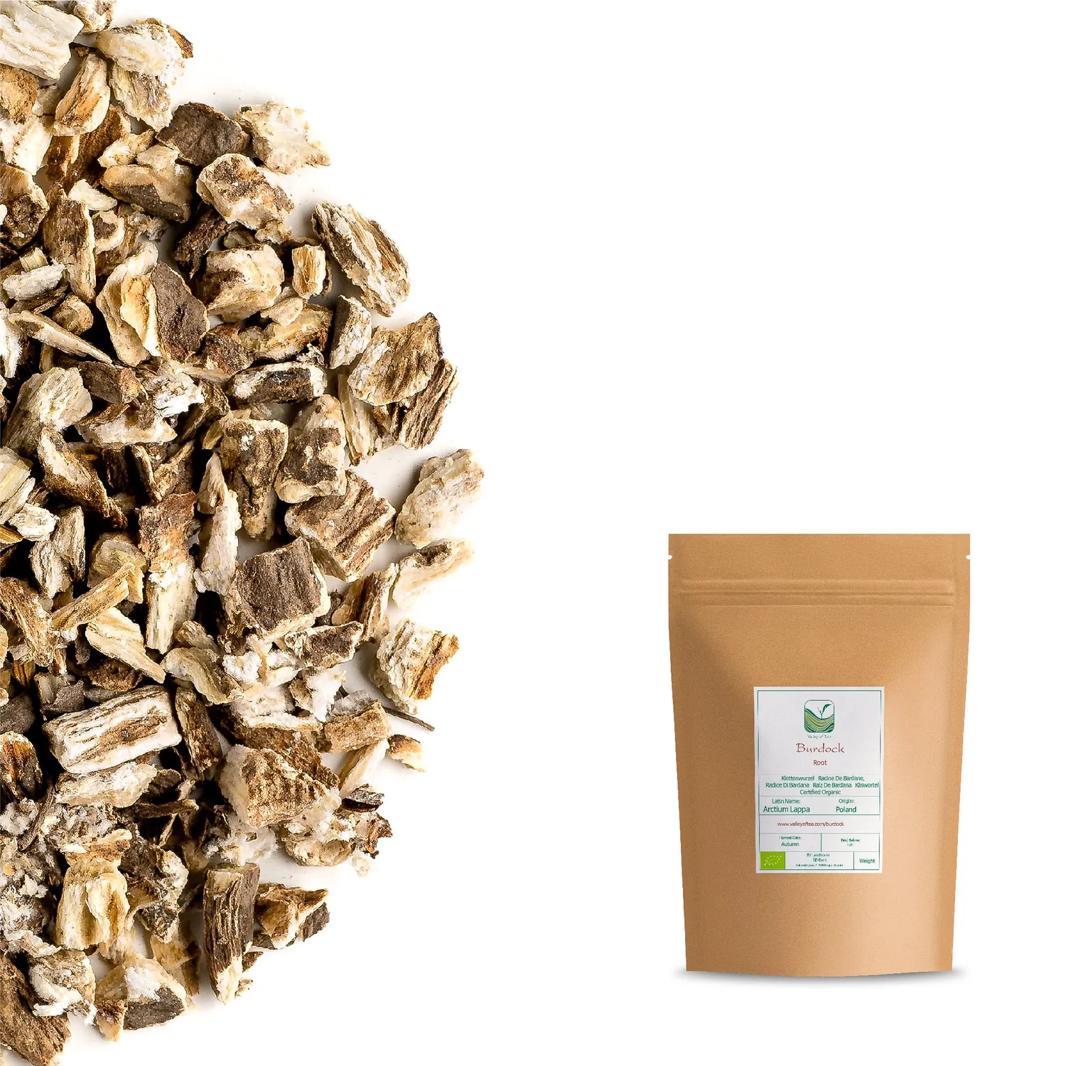 Valley of Tea Kardborre ekologisk rotte 200g hackad