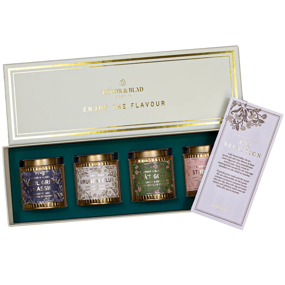 Bönor & Blad Tea Selection tepresent 4x svart te