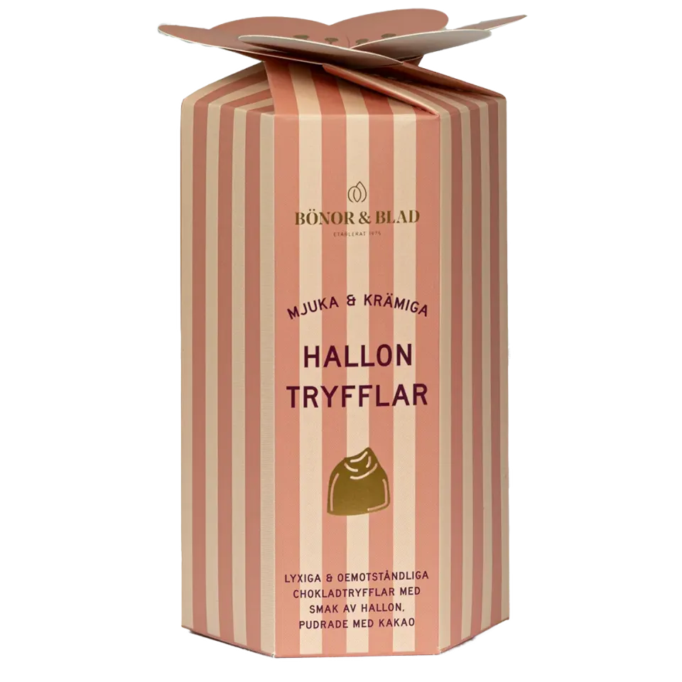 Bönor & Blad Tryfflar choklad hallon ask