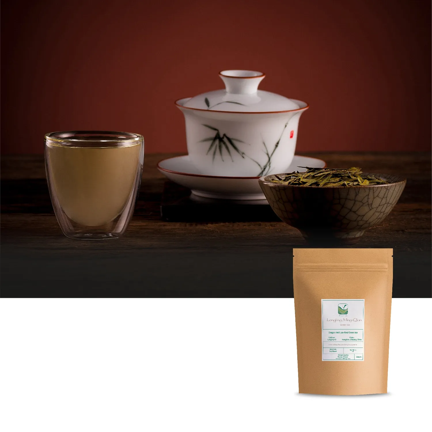 Valley of Tea Longjing Ming Qian grönt te 50g första skörd