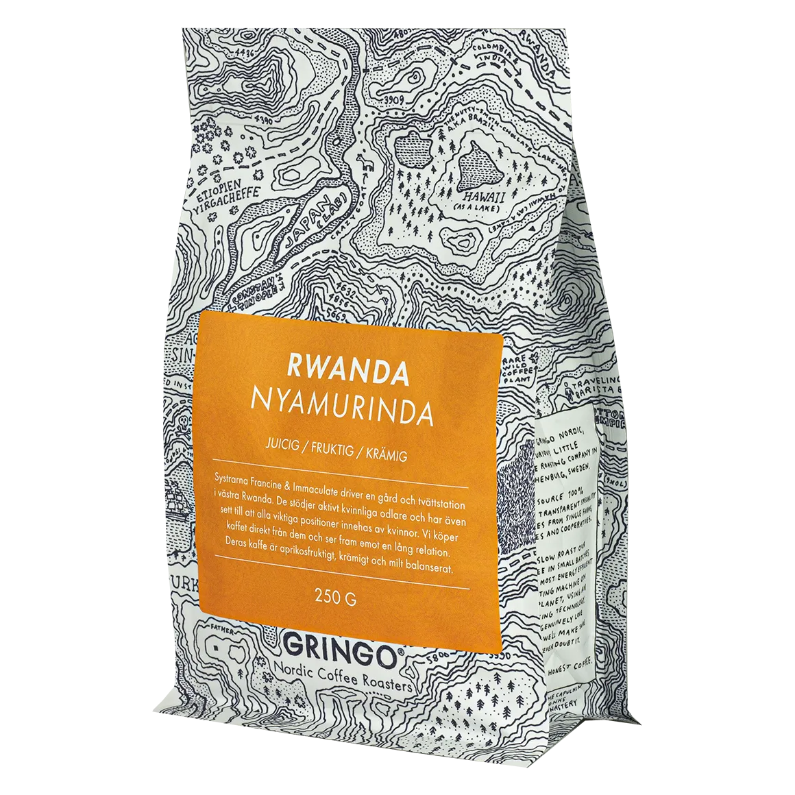 Gringo Rwanda Nyamurinda kaffe 250 g tvättat