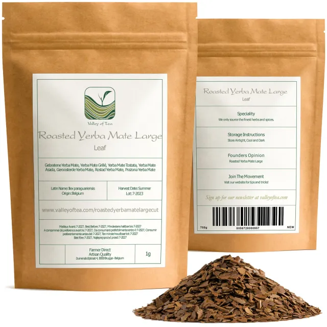 Valley of Tea Rostad Yerba Mate te stor