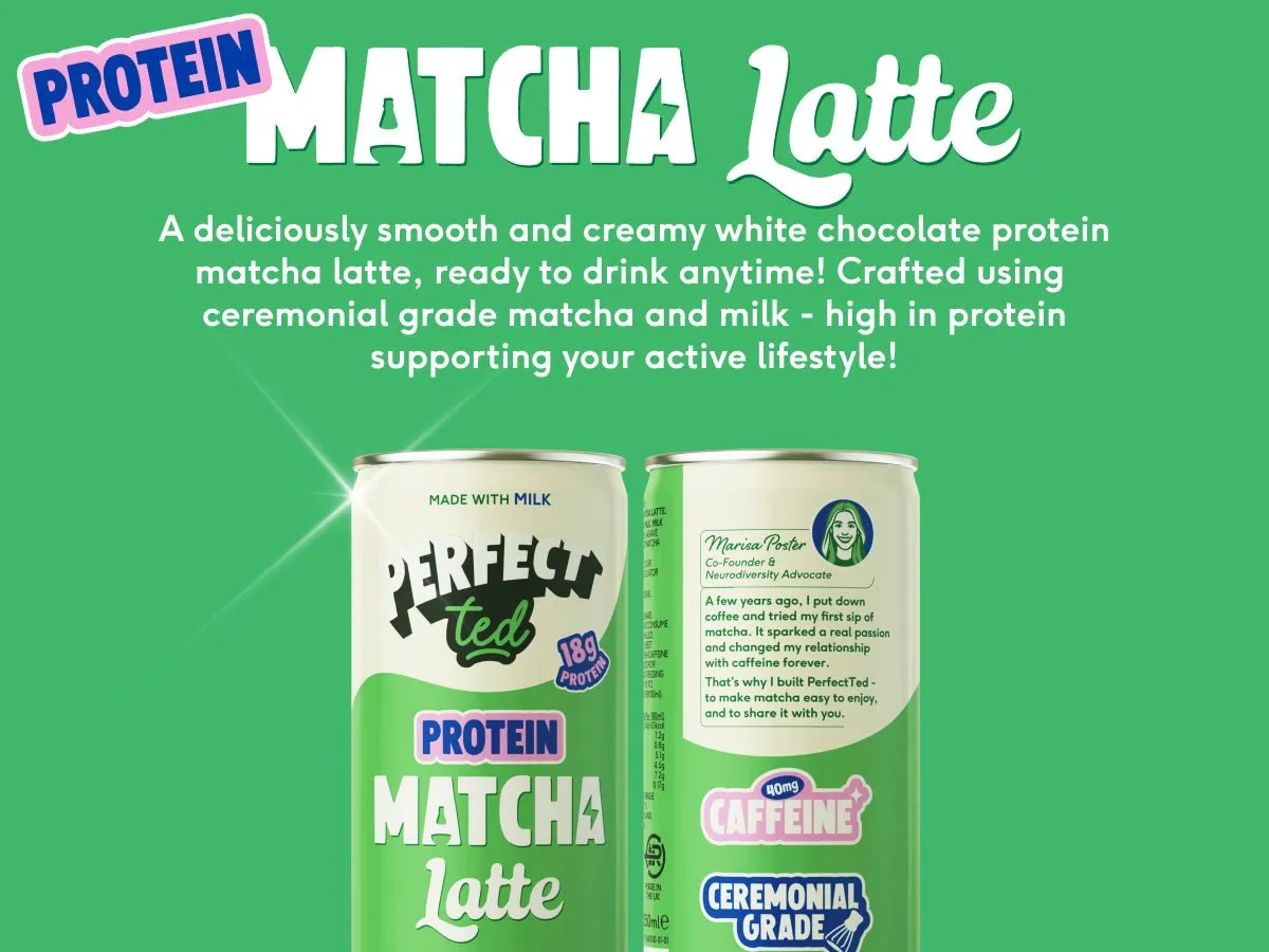 Perfect Ted Protein Matcha Latte vit choklad 12-pack 18g protein