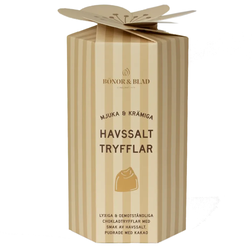Bönor & Blad Tryfflar choklad havssalt ask