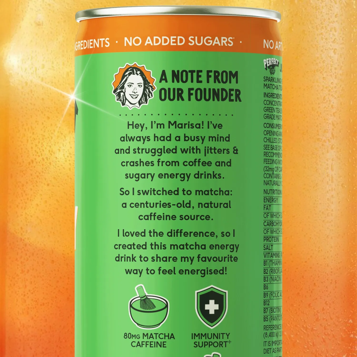 Perfect Ted Juicy Peach energidryck 12-pack persika matcha