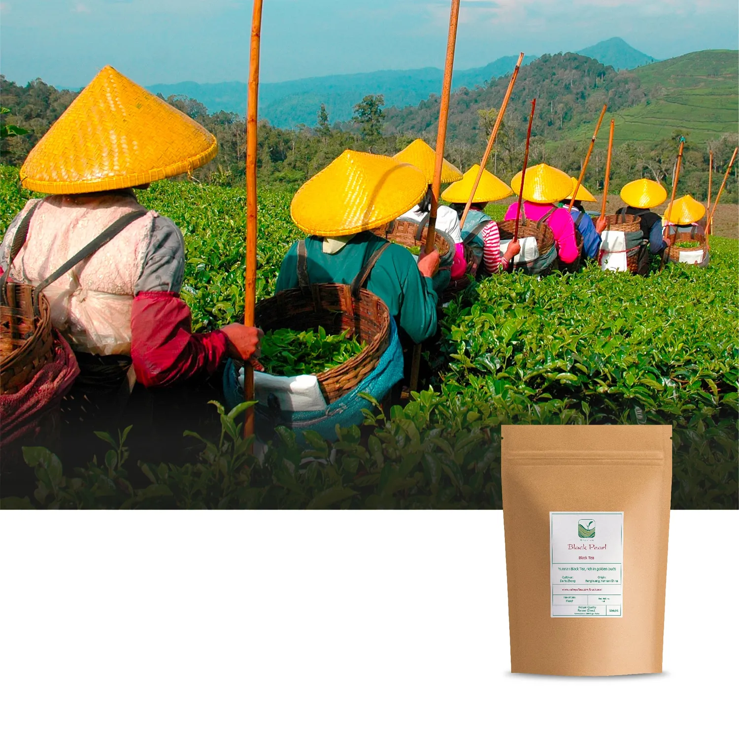 Valley of Tea Yunnan Pärl svart te 100g maltig