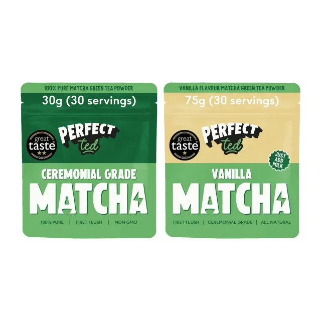 Perfect Ted Best Seller matcha pulver original vanilj 2-pack