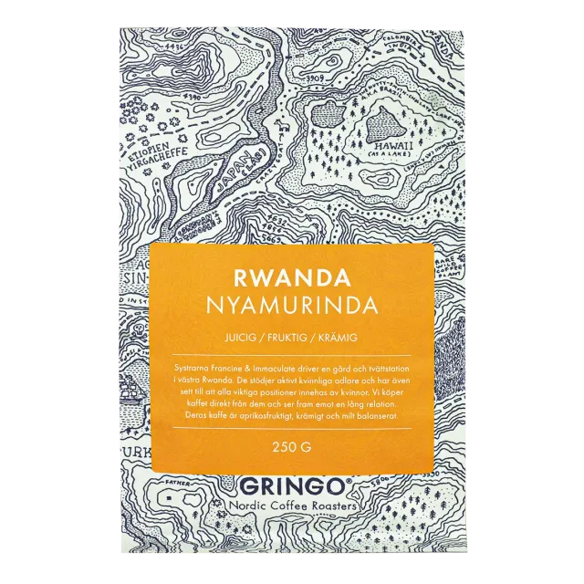 Gringo Rwanda Nyamurinda kaffe 250 g tvättat