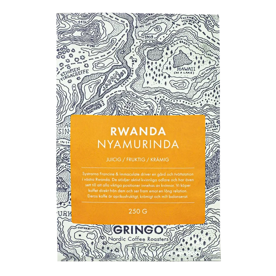 Gringo Rwanda Nyamurinda kaffe 250 g tvättat