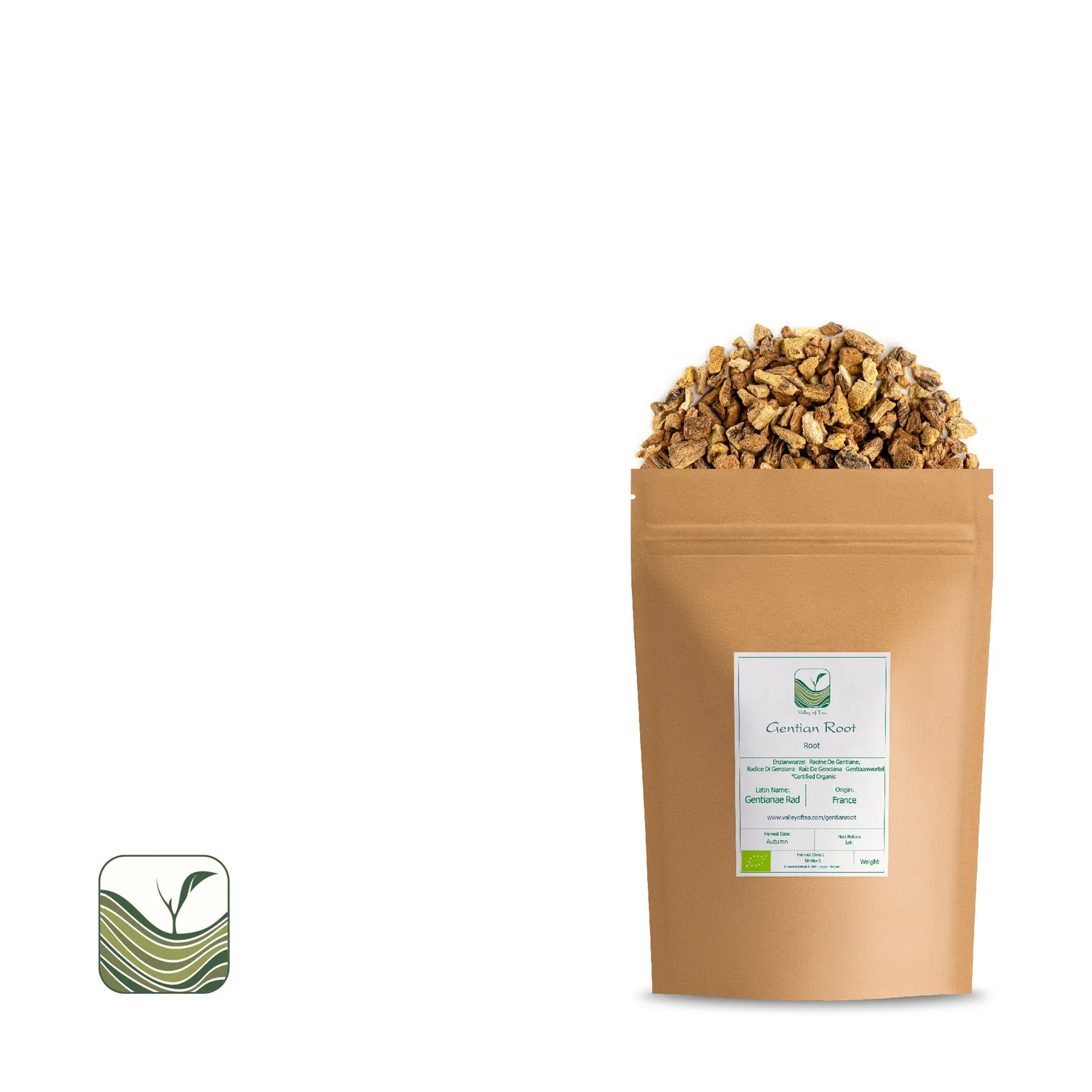 Valley of Tea Gentiana Rot örtte 100g bitter