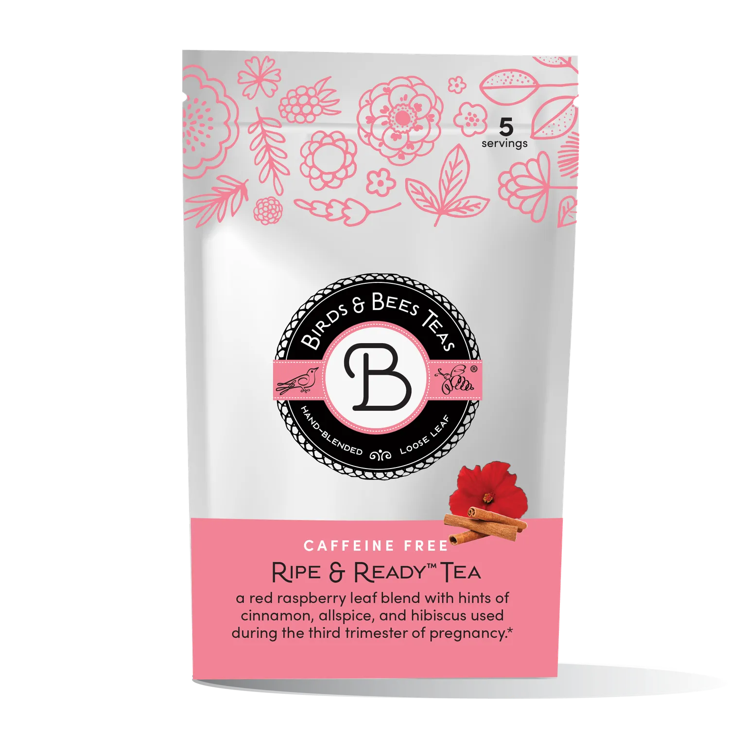 Birds & Bees Tea Ripe & Ready örtte plåtburk hallonblad