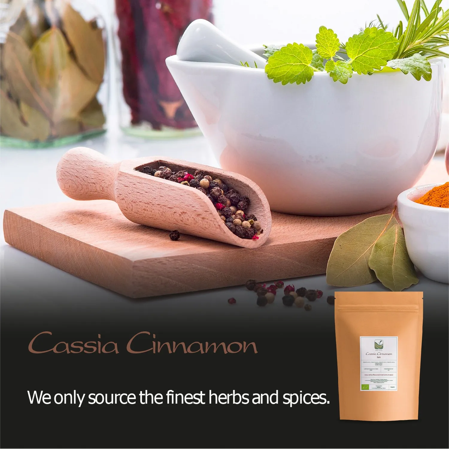 Valley of Tea Cassia kanel 200g ekologisk bark